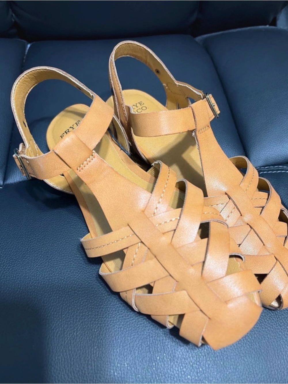 Frye Tan Woven Tan Sandals - NWT Size 8